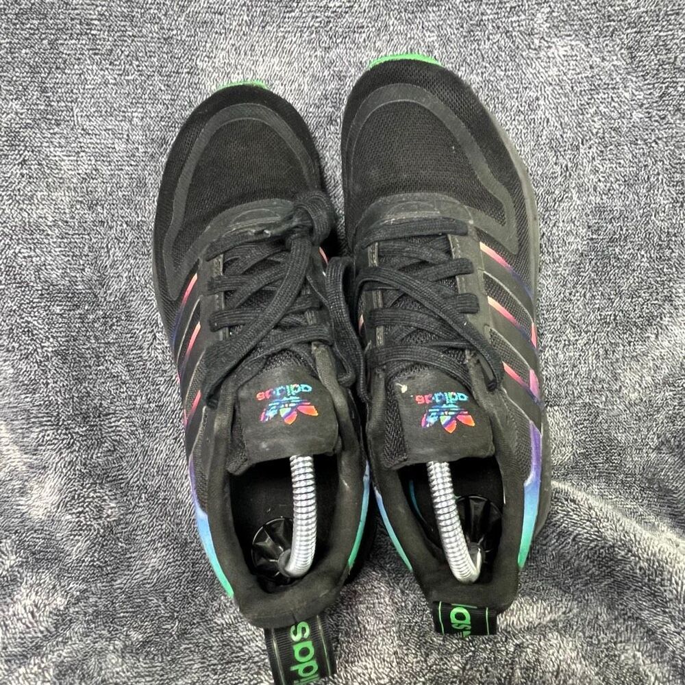 Adidas Originals Multix Monochrome Black Green Multi Color Men Size 7 - Picture 5 of 8